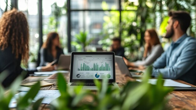 Деловая встреча и графики